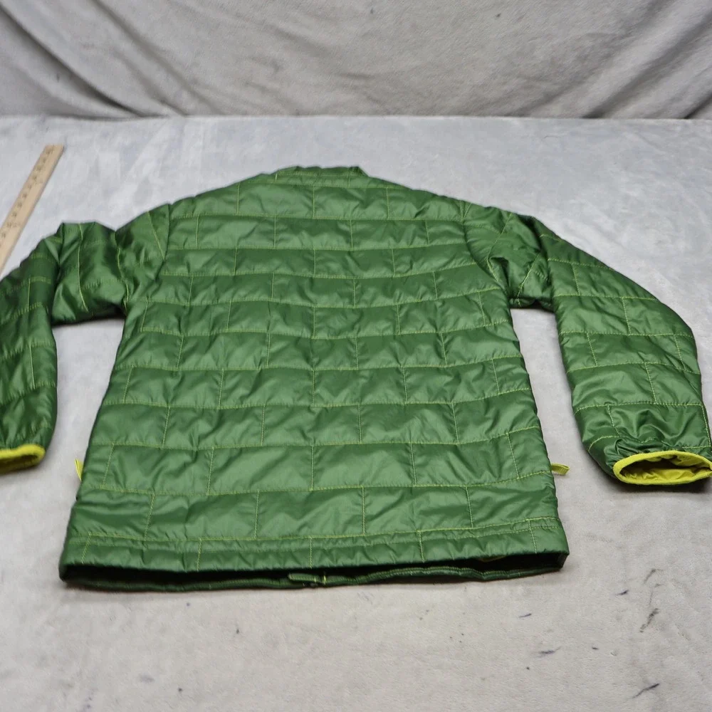 Patagonia Jacket Boys XL 14 Green Nano Puff Brick Quilt Insulated Full Zip Light